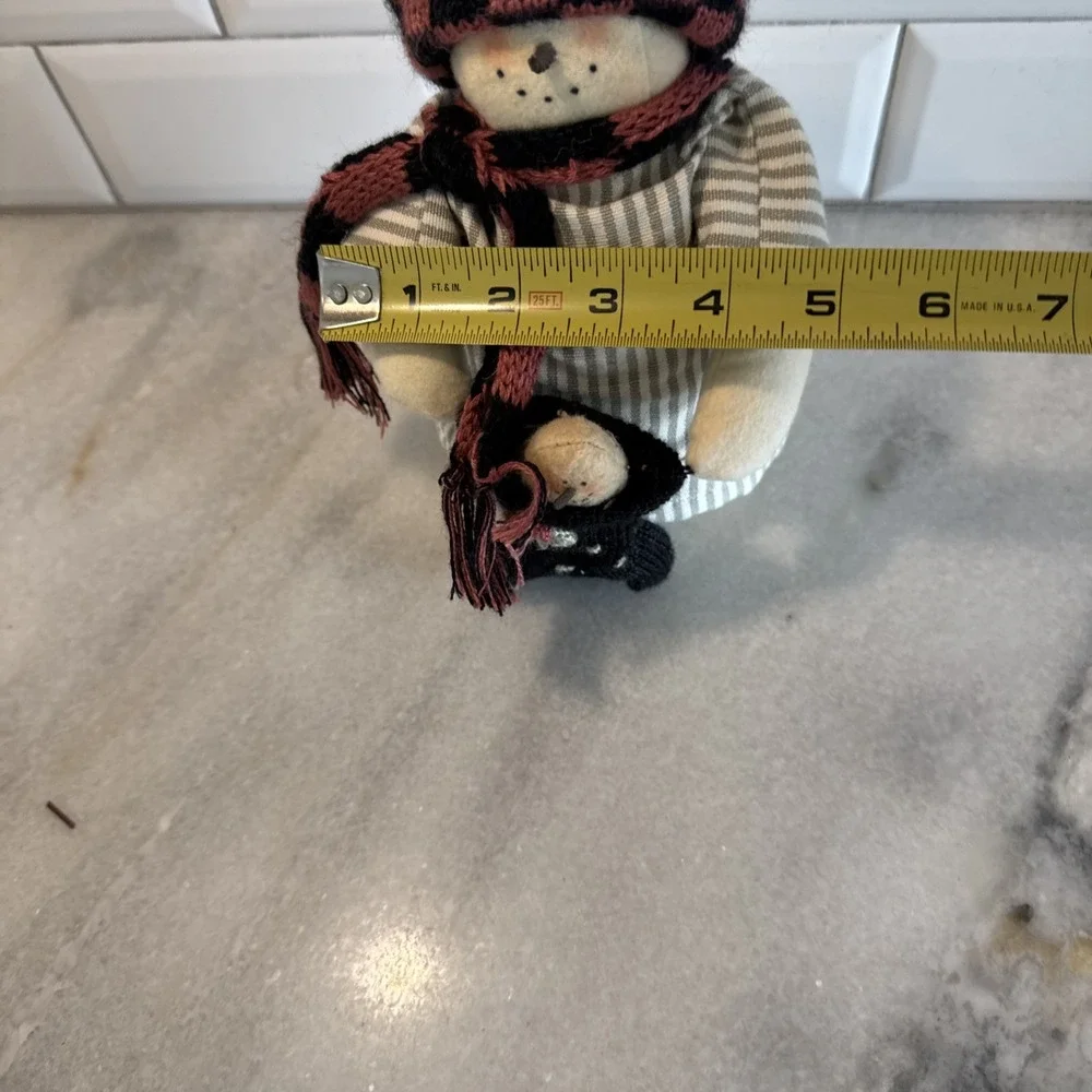 Miss‎ Heathers Plum Pudding Snowmen Holding Stocking Plush 8